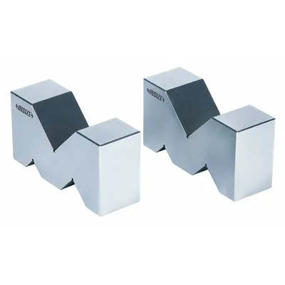 INSIZE V-Block Set: V-Block Set, Pr V-Block, 3 7/8 in x 1 5/16 in x 2 in - Cast Iron, Steel & Magnetic V-Blocks