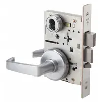 BEST Door Lockset: Storeroom Lever Locksets, Chrome, ADA Compliant, Interchangeable Core (MPN 45HW7DEU15H626RQE)