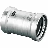 VIEGA MEGAPRESS Crimp Coupling Fitting: 3 in Pipe x 3 in Pipe Size, Press-fit x Press-fit, FKM (MPN 95665)
