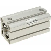 SMC Compact Cylinder: 80 mm Bore Dia, 40 mm Stroke Lg, Tapped Hole/Through Hole Mounting, Aluminum (MPN CD55B80-40)