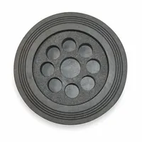 Graphite rupture disc with 100 psig burst pressure for overpressure protection in piping and pressure vessels. Compatible with 2-inch pipe size, overall diameter 3 9/10 inches. Body material is graphite