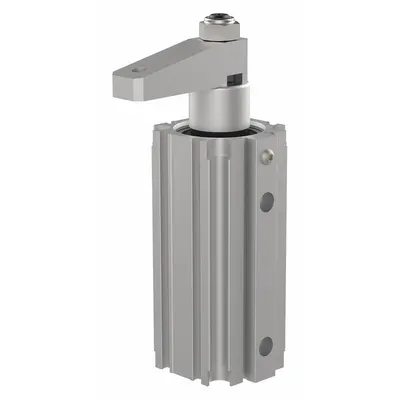 DE-STA-CO Pneumatic Swing and Toggle Clamp: 34 lbf Capacity, LH Swing - Extruded-Body Air-Powered Swing Clamps
