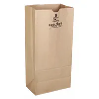 Grocery Bag: 6 1/6 in Wd, 4 1/6 in Dp, 12 1/2 in Ht, Grocery Bag, Kraft, 400 PK (MPN 70208)