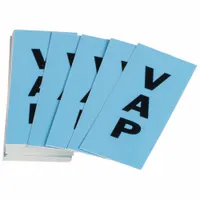 Pipe Marker Label Kit: VAP, Blue, Black, Fits 2 1/2 to 7 7/8 in Pipe O.D., 50 Pipe Markers, 50 PK (MPN 176231)