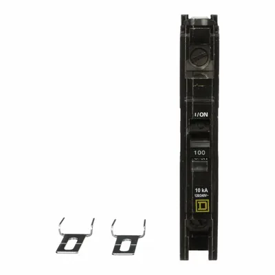 SQUARE D Miniature Circuit Breaker: 100 A, 120/240V AC, Single Phase, 10kA at 120/240V AC - QOU Series, Unit-Mount Square D Miniature Circuit Breakers
