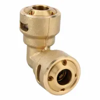 PARKER Push-Fit Elbow Fitting: 3/8 in OD x 3/8 in OD Size, Push-to-Connect x Push-to-Connect, Brass (MPN PZKP-90E6-HNBR 3/8" ELBOW)