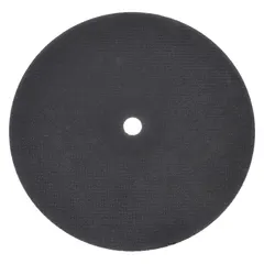 Type 1 cut-off wheel for carbon and stainless steel. 12-inch diameter, 1/8-inch thickness, 24 grit aluminum oxide abrasive with A24R bond. 20 mm arbor. Suitable for general purpose cutting in fabrication and metalworking.