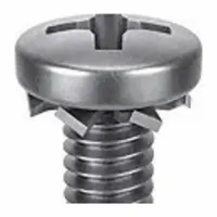 SEMS Screw: External Tooth, #10-32 Thread Size, 1 1/4 in Lg, Stainless Steel, Passivated, Pan, 10 PK (MPN 1-PPE-10F-125)