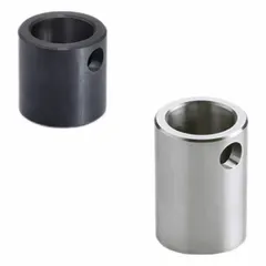 Hole reducing sleeve for adapting position indicators with a 0.5 in bore to a 0.25 in shaft diameter. Constructed from 304 stainless steel. Weight: 0.04 lb. Part of the RB51 series.