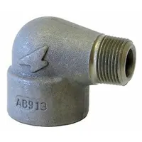 ANVIL Metal Pipe Elbow: 2 in x 2 in, Female NPT Threaded x Male NPT Threaded, 1,500 psi @ 150° F (MPN 0361109705)