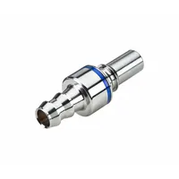 Quick Connection Coupling: Straight, 1/2 in ID Size, Cool Blue, Barbed/Quick Disconnect, Brass (MPN LQ6D22008LBLU)
