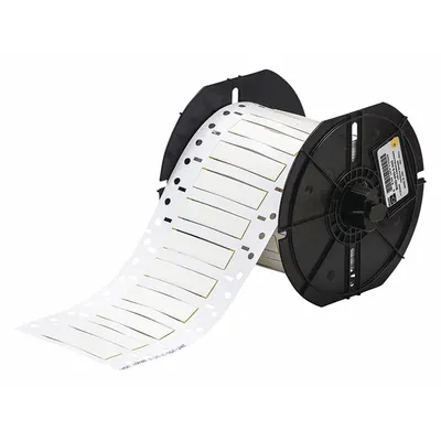 BRADY Sleeve Label: 1/4 in x 2 in, Polyvinylidene Fluoride, White (Matte) - Brady Precut Sleeve Label Rolls