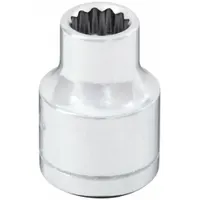 WESTWARD Socket: Metric, 3/8 in Drive Size, 7 mm Socket Size, 12-Point, Std, Chrome, 1 in Overall Lg (MPN 53YT15)