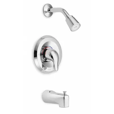 MOEN Tub and Shower Trim Kit: Chateau, 2.5 gpm Fixed Showerhead Flow Rate, Chrome - Bathtub Spout & Fixed Showerhead Faucet Combinations