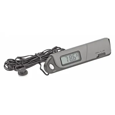 BELL In/Out Thermometer/Clock: Vehicle Thermometer, Silver - Vehicle Thermometers