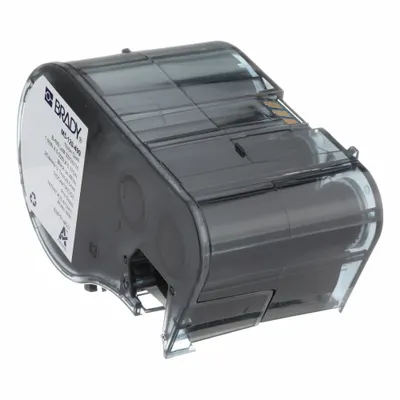 BRADY Combined Label and Ribbon Cartridge: Rectangle, 1/2 in x 1 in - Brady Thermal Transfer Precut Label Roll Cartridges