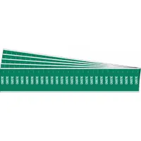 Pipe Marker: Caustic, Green, White, Fits 3/4 in and Smaller Pipe O.D., 28 Pipe Markers, 5 PK (MPN 91909-PK)