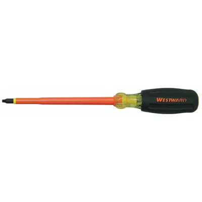 WESTWARD Insulated Square Screwdriver: Long Lg, #3 Tip Size, 10 1/4 in Overall Lg - Insulated Square Screwdrivers