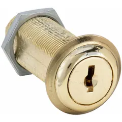 Keyed cam lock with keyed-different configuration, constructed from zinc die-cast and brass. Suitable for cabinets, lockers, and enclosures requiring varied keying. Specifications vary by order.