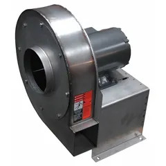 This Dayton high-pressure direct-drive blower includes a drive pack for 3,450 RPM fan speed. It features a 7-3/4 inch wheel and a totally enclosed motor. The unit operates on 208-230/460V AC nominal voltage. Typical applications include industrial ventilation, material handling, and dust collection systems requiring consistent static pressure.