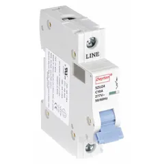 This 1-pole supplementary protector features a C-curve trip characteristic for moderate inrush loads. Rated 10A, 277V AC with a 5kA interrupting capacity, it uses screw clamp terminals. Suitable for industrial control circuits, panel building, and machinery control panels where branch circuit protection is not required.