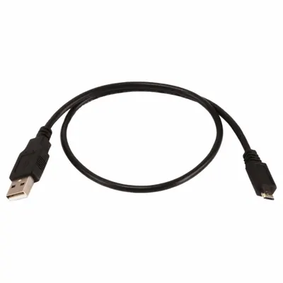 MONOPRICE Standard USB Cable: Type A End 1, Micro B End 2, Black, 18 in Lg - Standard USB & Lightning Cables