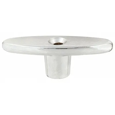 CHICAGO FAUCETS Handle: Tee, Chrome, 3/4 in Overall Ht, 2 1/4 in Overall Lg - Hose Bibb & Sillcock Replacement Parts