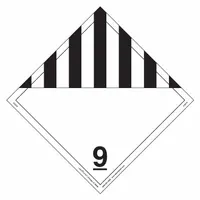 LABELMASTER Miscellaneous Dangerous Goods Placard: Dangerous, 10 3/4 in x 10 3/4 in, Vinyl, 25 PK (MPN Z-EZ19)