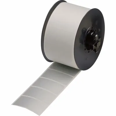 BRADY Pre-Cut Label Stock Roll: Tamper Indicating Footprint 'Checker Board' Pattern - Brady Destructible Tamper-Indicating Precut Label Rolls