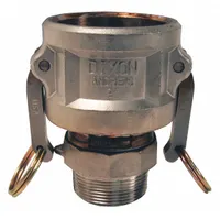 Cam and Groove Coupling: 4 in Coupling Size, 3 in -8 Thread Size, 5 7/16 in Overall Lg, MNPT (MPN 4030-B-SS)