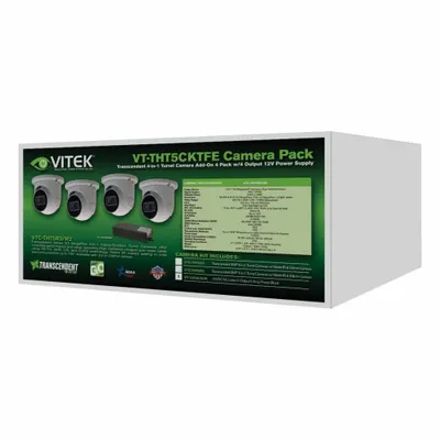 VITEK Digital Video Recorder Kit: Turret, 1 Cameras Included, 3.6 mm Max Focal Lg - Video Surveillance Digital Systems w/ Cameras
