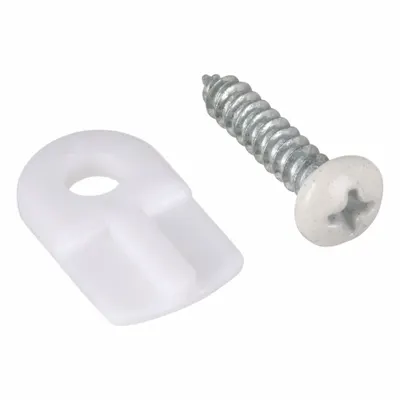 PRIME-LINE L 5766 White Screen Clip, 13/16 in Overall Length - Screen Clips & Hardware