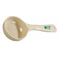 CARLISLE Measure Miser: 4 oz Capacity, Polycarbonate, Solid, Beige/Green, NSF Certified, 432806
