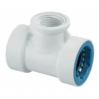 HYDRORAIN Tee: 1/2" Push x 1/2" Push x 1/2" FPT, ABS Plastic, 150 psi Max Working Pressure, 3 in Wd (MPN 06544)