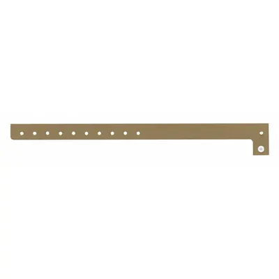 ID Wristband: No Legend, 10 in Overall Lg, 5/8 in Overall Wd, Plastic, Yellow - Security Wristbands