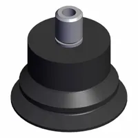 SMC Bellows Cup: Bellows, M5 x 0.8, 20 in Pad Dia, Urethane Rubber, Black, 50-60, 19 mm Pad Ht, ZP2 (MPN ZP2-TB20MBU-H5)