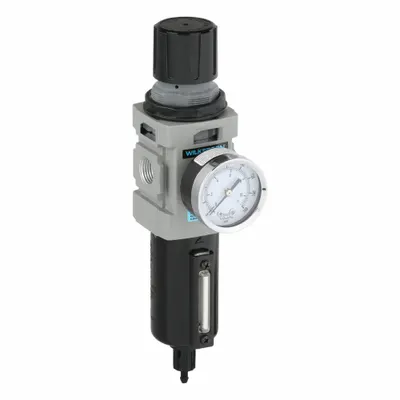 WILKERSON Filter/Regulator: 18 Series, 1/2 in NPT, 164 scfm, 5 micron, 0 psig to 125 psig - Wilkerson FRL Air Filter/Regulators
