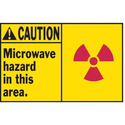 BRADY Caution: Microwave Hazard In This Area - Caution: Microwave Hazard In This Area. Signs