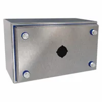 HAMMOND Push Button Enclosure: 22mm, 1 Holes, 304 Stainless Steel, NEMA 12/3R/4/4X (MPN HYMPB1SS)