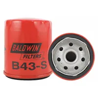 BALDWIN FILTERS Oil Filter: B43-S, M18-1.50 Thread Size, 3 1/2 in Overall Ht, 2 15/16 in Outside Dia