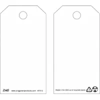 Tag: 3 in Wd, 5 3/4 in Ht, White, Rectangle, Plastic, Indoor/Outdoor, 0.055 in Label Thick, 10 PK (MPN 7012)