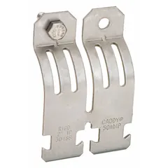 Standard strut clamp for securing 1 1/4 in pipe with a maximum outer diameter of 1 11/16 in. Made of 304 stainless steel for corrosion resistance. Used in industrial piping systems to support and stabilize pipe runs.