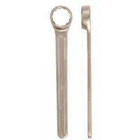 AMPCO Box End Wrench: Natural, 28 mm Head Size, 9 in Overall Lg, Std, 0° Head Offset Angle (MPN 4428)