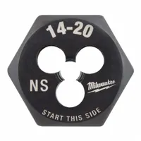 MILWAUKEE Hex Threading Die: #14-20 UNS, 1 in Hex Wd, Black Oxide Carbon Steel (MPN 49-57-5333)