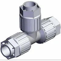 SMC High Purity Fitting: 3/4 in OD x 3/4 in OD x 3/4 in OD Size, PFA (MPN LQ3T5A)