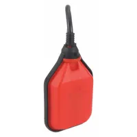 This general-purpose tether float switch is rated for 250V AC and 16A, with a 3-wire electrical connection. It can be configured as normally open or normally closed for pump-up or pump-down operation. Suitable for liquid level control in tanks, sumps, and reservoirs