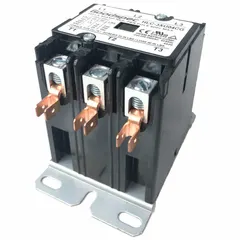 This contactor is a replacement component for portable salamander electric heaters. It controls electrical current flow to the heating element, enabling safe on/off operation. Compatible with Dayton brand heaters.