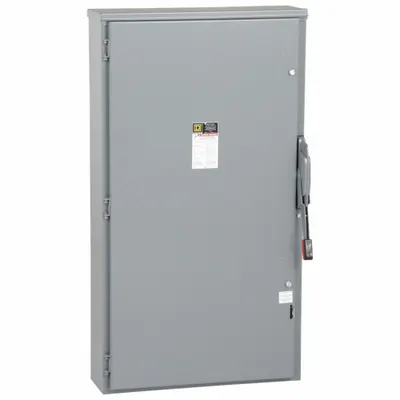 SQUARE D Safety Switch: Non-Fusible, 400 A, Single Phase, 240V AC, Galvanized Steel - Non-Fusible Safety Switches