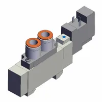 Solenoid Valve: SY7000 Series, Single Solenoid, Five-Way / Two-Position, 5 Ports, 24V DC, 3/8 in (MPN SY7160-5DO-N11)