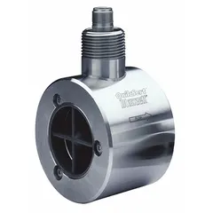 The BLANCETT B132-200 is a 2-inch wafer-style inline turbine flowmeter designed for water flow measurement. It features a stainless steel rotor and provides +/-1% accuracy with a standard frequency pulse output, measuring flow in gallons. This flowmeter is suitable for applications such as process control, utility monitoring, and industrial water systems where reliable flow data is required.